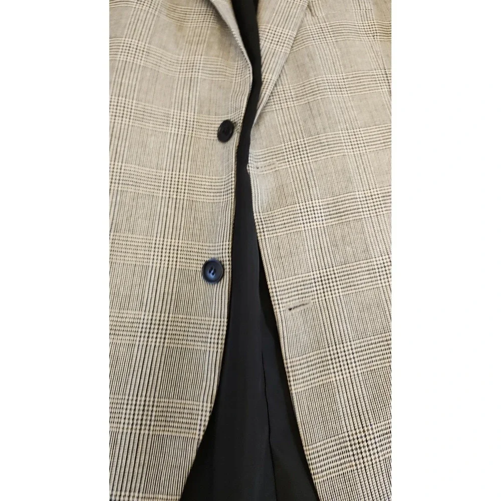 Gianfranco Ruffini Blazer Sport Coat Mens 42R Gray Glen Plaid‎ Silk Wool READ
